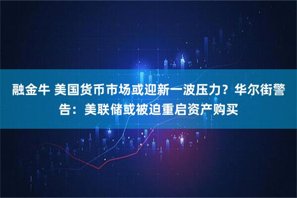 融金牛 美国货币市场或迎新一波压力？华尔街警告：美联储或被迫重启资产购买