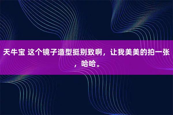 天牛宝 这个镜子造型挺别致啊，让我美美的拍一张，哈哈。